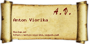 Anton Viorika névjegykártya